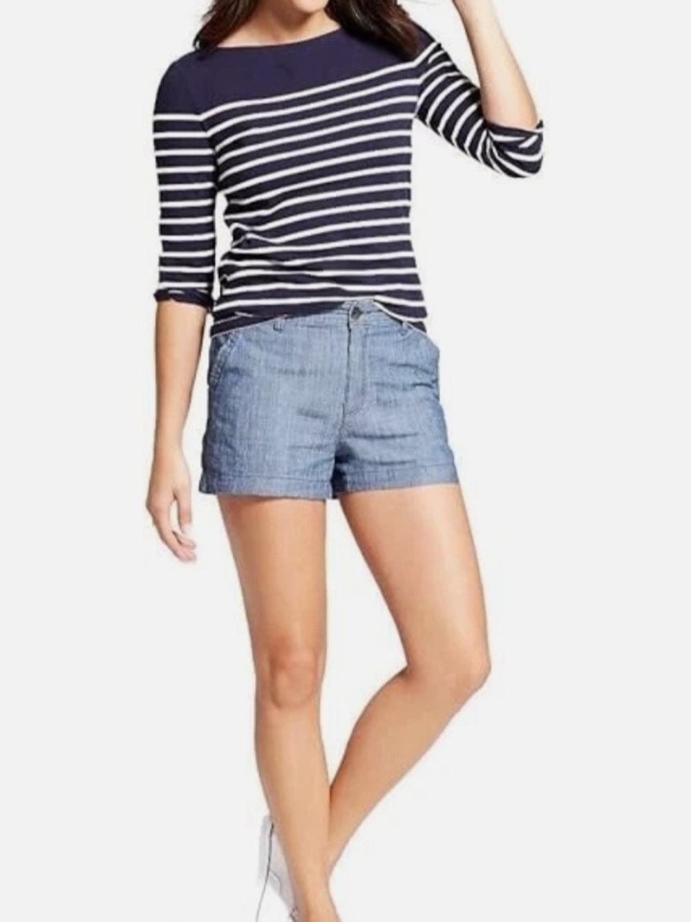 a new day Light Blue Chambray Women's Jean Shorts NWT